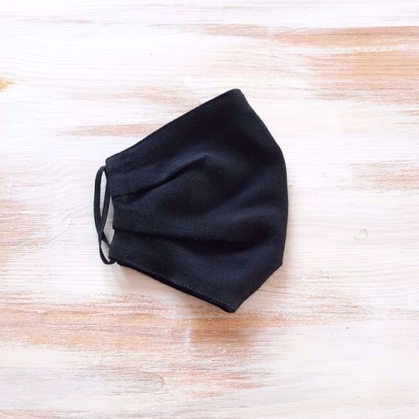 Picture of Linen face mask Black 2-layers