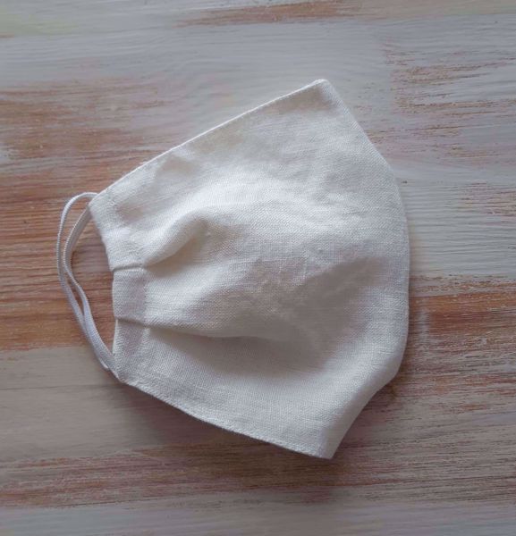 Picture of Linen face mask offwhite 2-layers