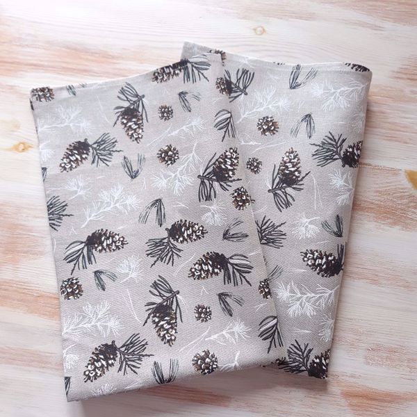 Picture of Natural linen tea-towels "Winter"