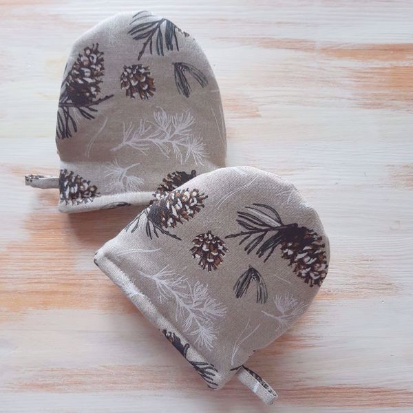 Picture of Linen kitchen glove "Pine" set, natural