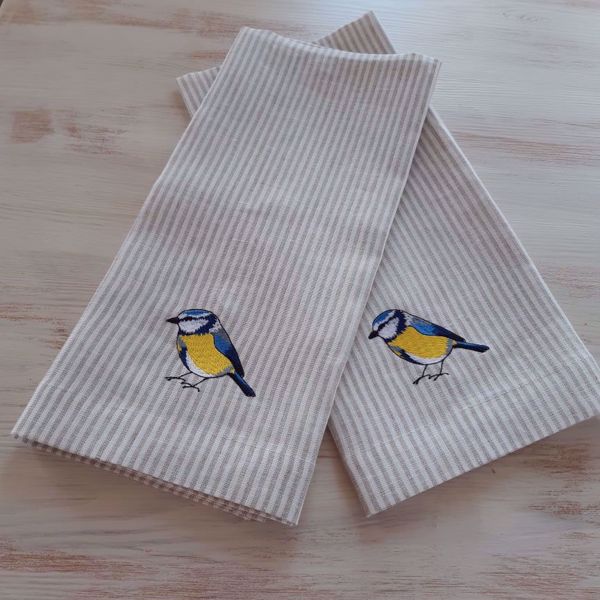 Picture of Kitchen Tea Towel "Birds" - Great Tit
