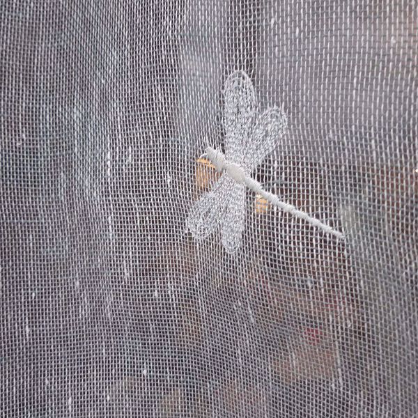 Picture of Blue net curtains with dragonflies
