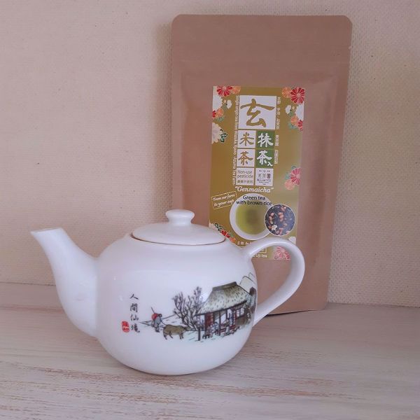 Prekės Genmaicha - žalioji arbata su skrudintais ryžiais, 80 gr. nuotrauka