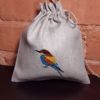 Picture of Linen bag with bee-eater