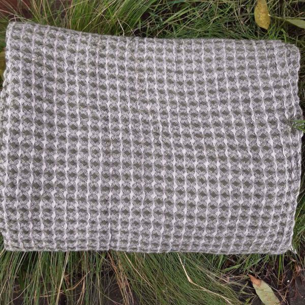 Picture of Linen waffle blanket 130X200, greenish