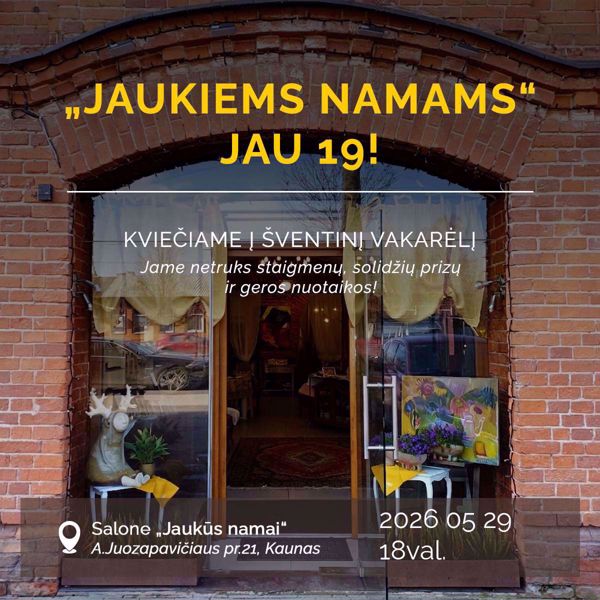 Prekės "Jaukių namų" 19-ojo gimtadienio šventė 2026 05 29 nuotrauka